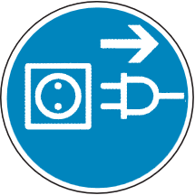 Netzstecker der Pumpe ziehen