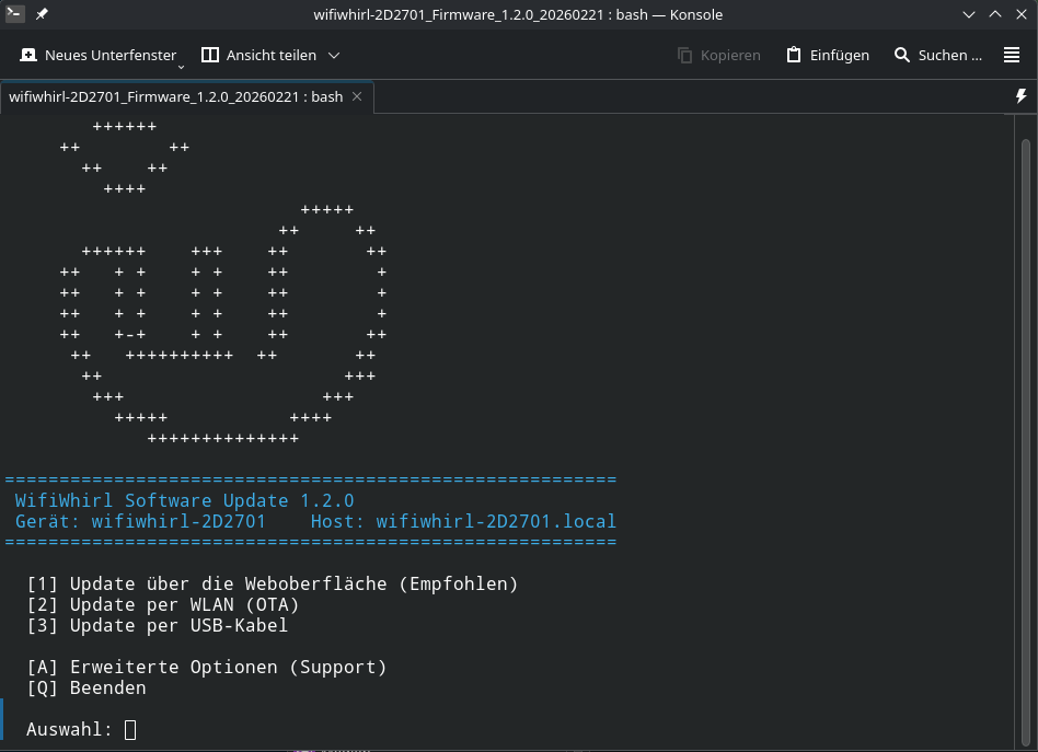 WifiWhirl Update Tool unter Linux