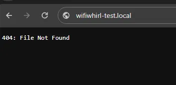 Fehlermeldung 404 File Not Found beim OTA-Update des WifiWhirl-Moduls